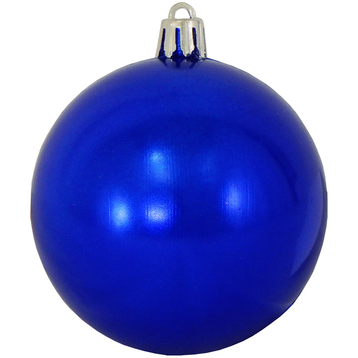 3 1/4" (80mm) Commercial Shatterproof Ball Ornament, Azure Blue, Case, 80 Pieces