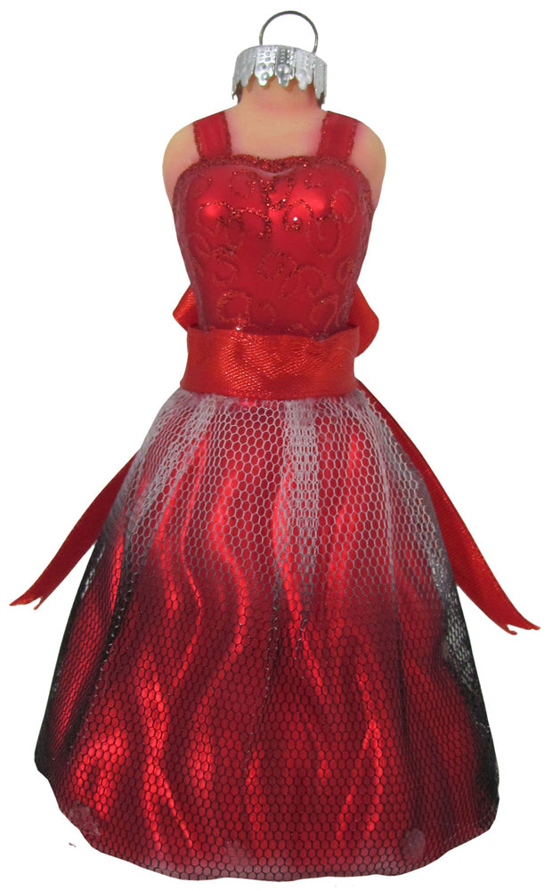 4 1/2" (114mm) Red Dress Figurine Ornaments, 1/Box, 6/Case, 6 Pieces