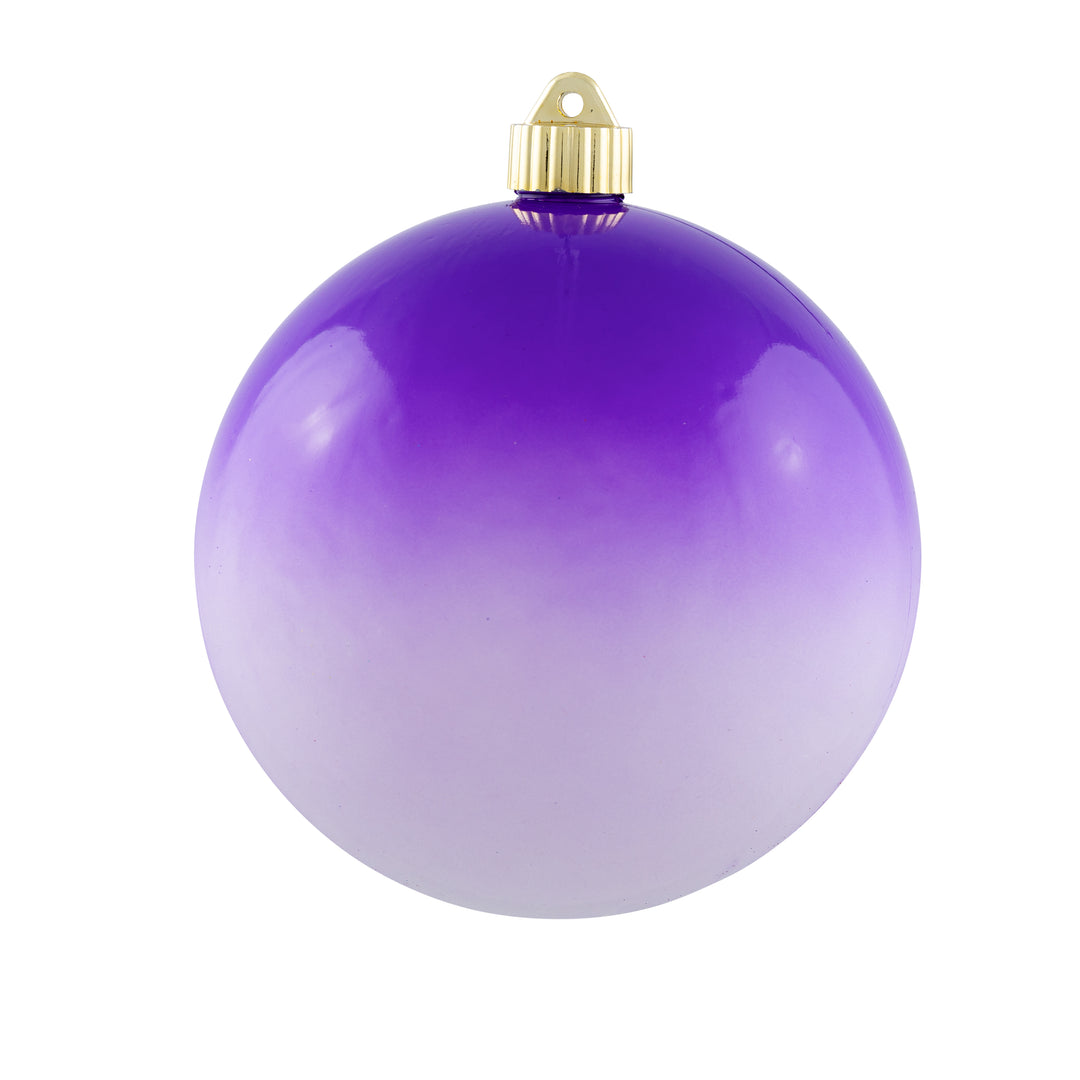 6" (150mm) Large Commercial Shatterproof Ball Ornaments, Iris Purple Ombre, 1/Box, 12/Case, 12 Pieces