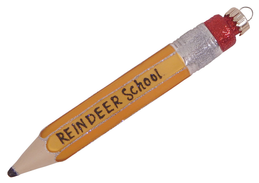6" (150mm) Yellow Pencil Figurine Ornaments, 1/Box, 6/Case, 6 Pieces