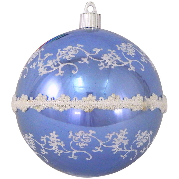 4 3/4" (120mm) Jumbo Commercial Shatterproof Ball Ornament, Polar Blue, Case, 24 Pieces