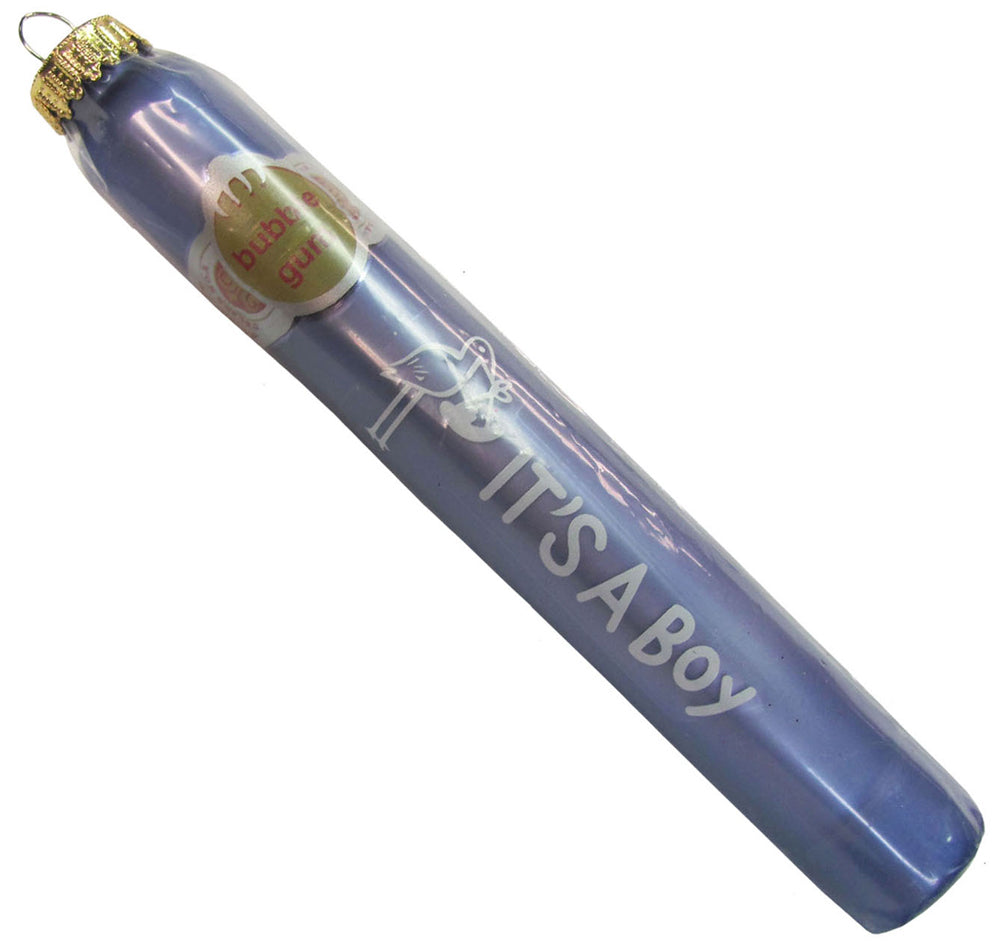 5 3/4" (146mm) It's A Boy Blue Cigar Figurine Ornaments, 1/Box, 6/Case, 6 Pieces