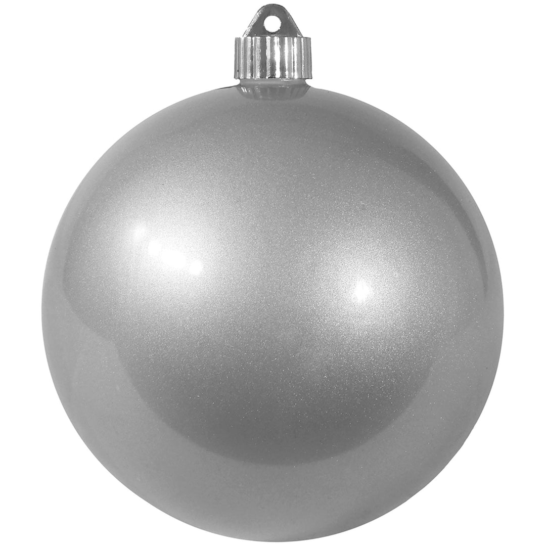 6" (150mm) Commercial Shatterproof Ball Ornament, Candy Silver, 2 per Bag, 6 Bags per Case, 12 Pieces