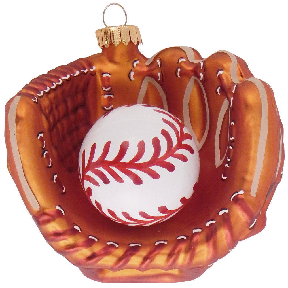 4" (100mm) Baseball Glove Figurine Ornaments, 1/Box, 6/Case, 6 Pieces