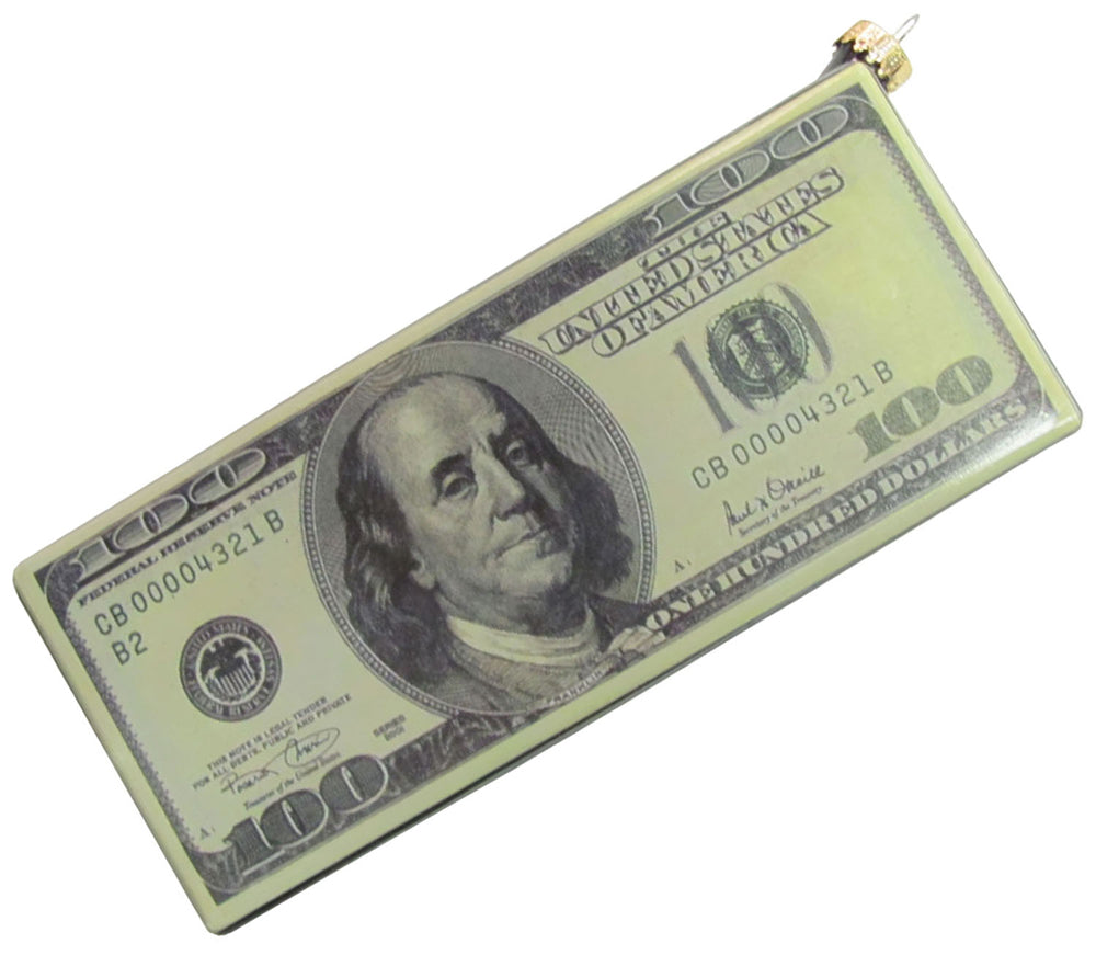 7 1/2" (191mm) 100 Bill Ornaments Figurine Ornaments, 1/Box, 6/Case, 6 Pieces