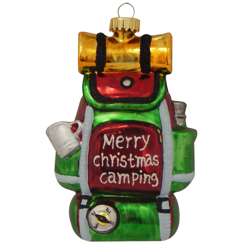 4 3/4" (120mm) Christmas Backpack Figurine Ornaments, 1/Box, 6/Case, 6 Pieces