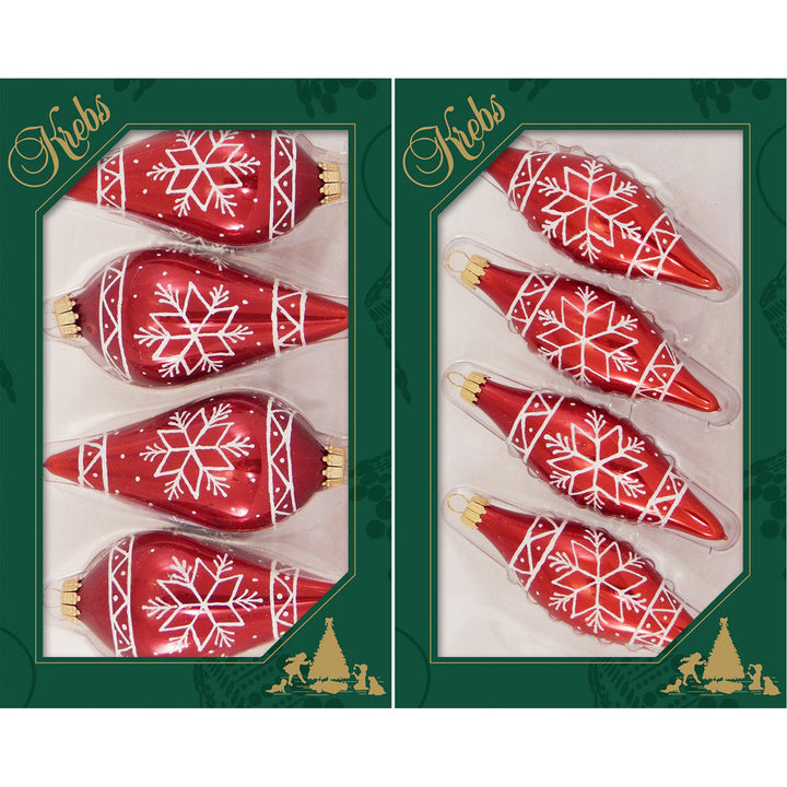 4" (100mm) Glass Finials, Candy Apple, 12/Box, 4/Case, 48 Pieces