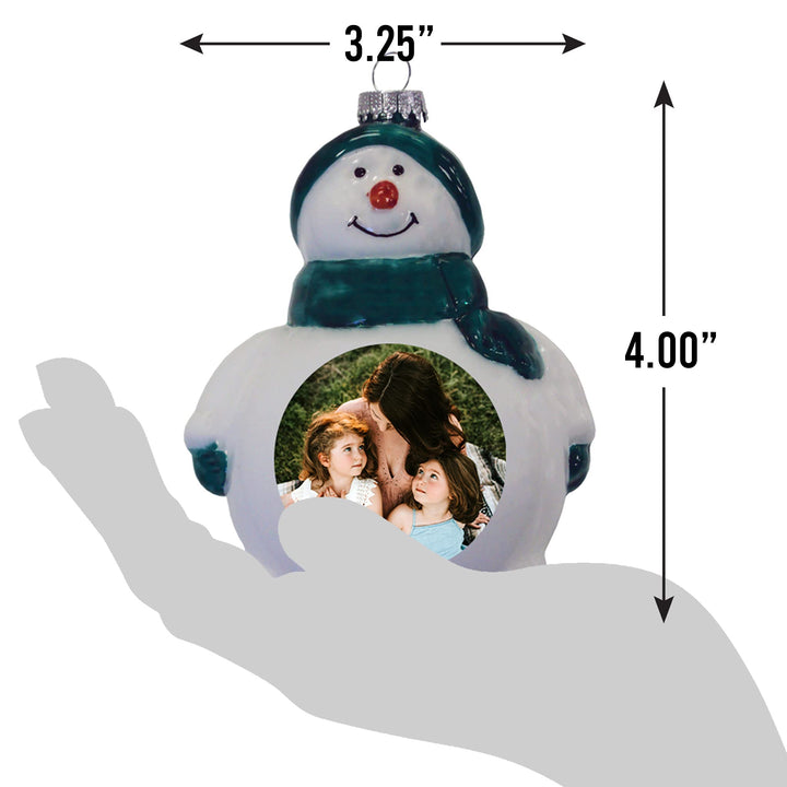 5" (127mm) Snowman with Emerald Green Hat and Scarf Figurine Ornaments, 1/Box, 12/Case, 12 Pieces