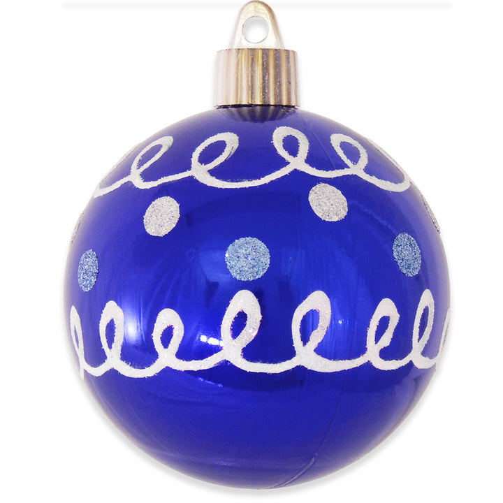 3 1/4" (80mm) Commercial Shatterproof Ball Ornament, Azure Blue, Case, 36 Pieces