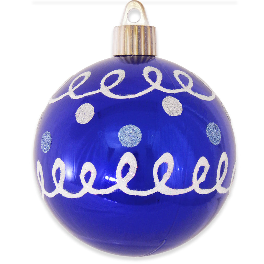 3 1/4" (80mm) Commercial Shatterproof Ball Ornament, Azure Blue, Case, 36 Pieces