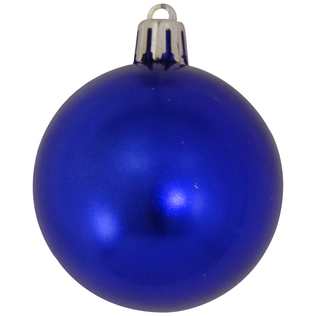 2 1/3" (60mm) Shatterproof Christmas Ball Ornaments, Azure Blue, Case, 16 Count x 12 Tubs, 192 Pieces