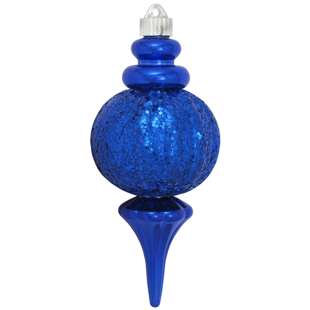8 2/3" (220mm) Large Commercial Shatterproof Finials, Azure Blue , Case, 12 Pieces