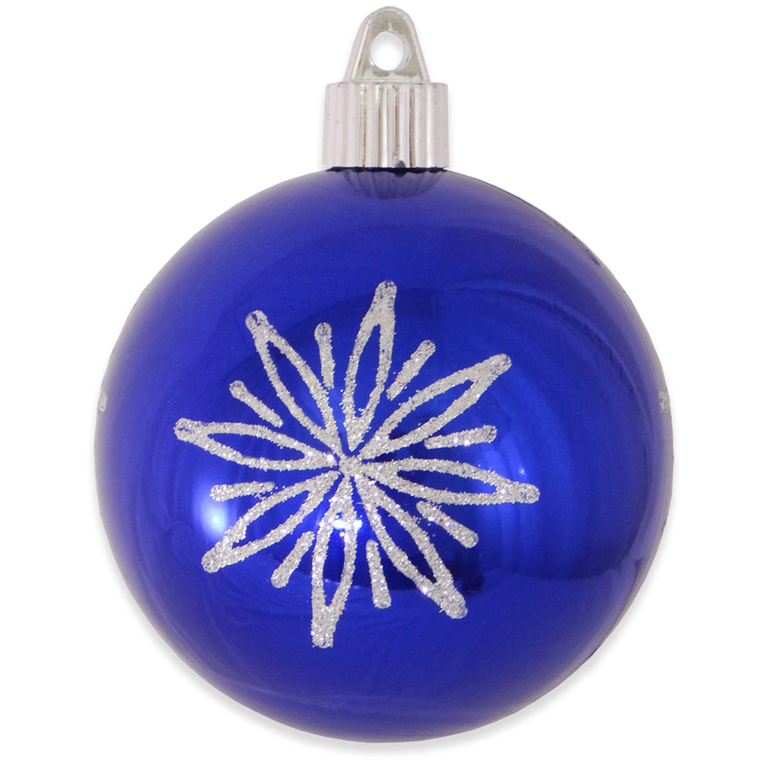 3 1/4" (80mm) Commercial Shatterproof Ball Ornament, Azure Blue, Case, 36 Pieces