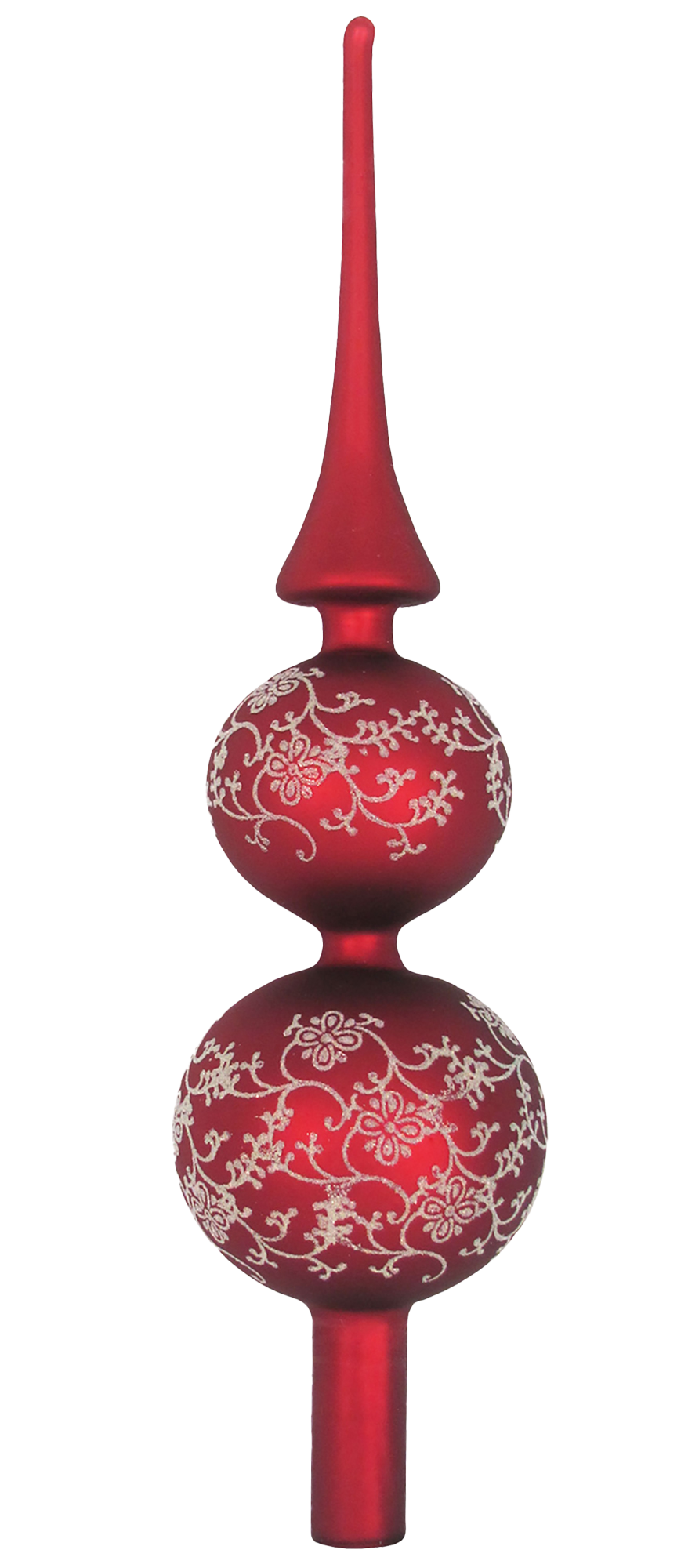 13" (330mm) Glass Treetoppers, Silver, 12/Box, 1/Case, 12 Pieces