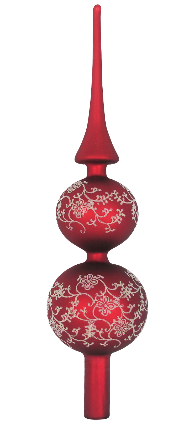 13" (330mm) Glass Treetoppers, Silver, 12/Box, 1/Case, 12 Pieces