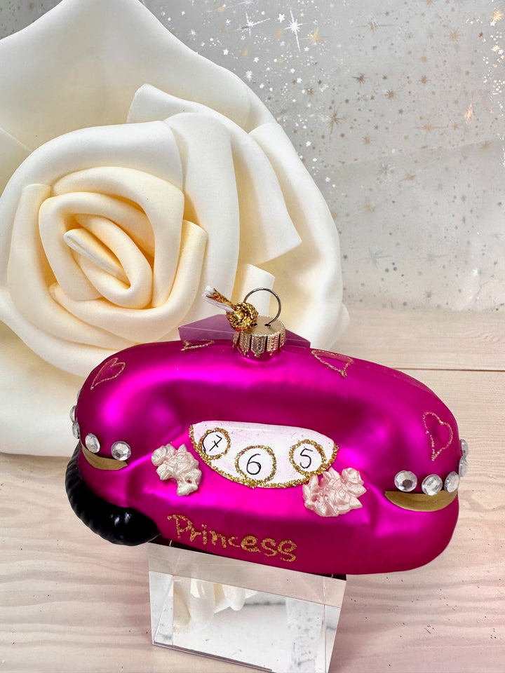 4" (100mm) Pink Telephone Figurine Ornaments, 1/Box, 6/Case, 24 Pieces