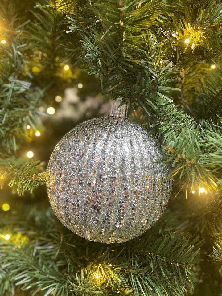 6" (150mm) Shatterproof Shapes Ornament Assortment, Silver/White/Blue, 1/Ea, 16/Case, 16 Pieces