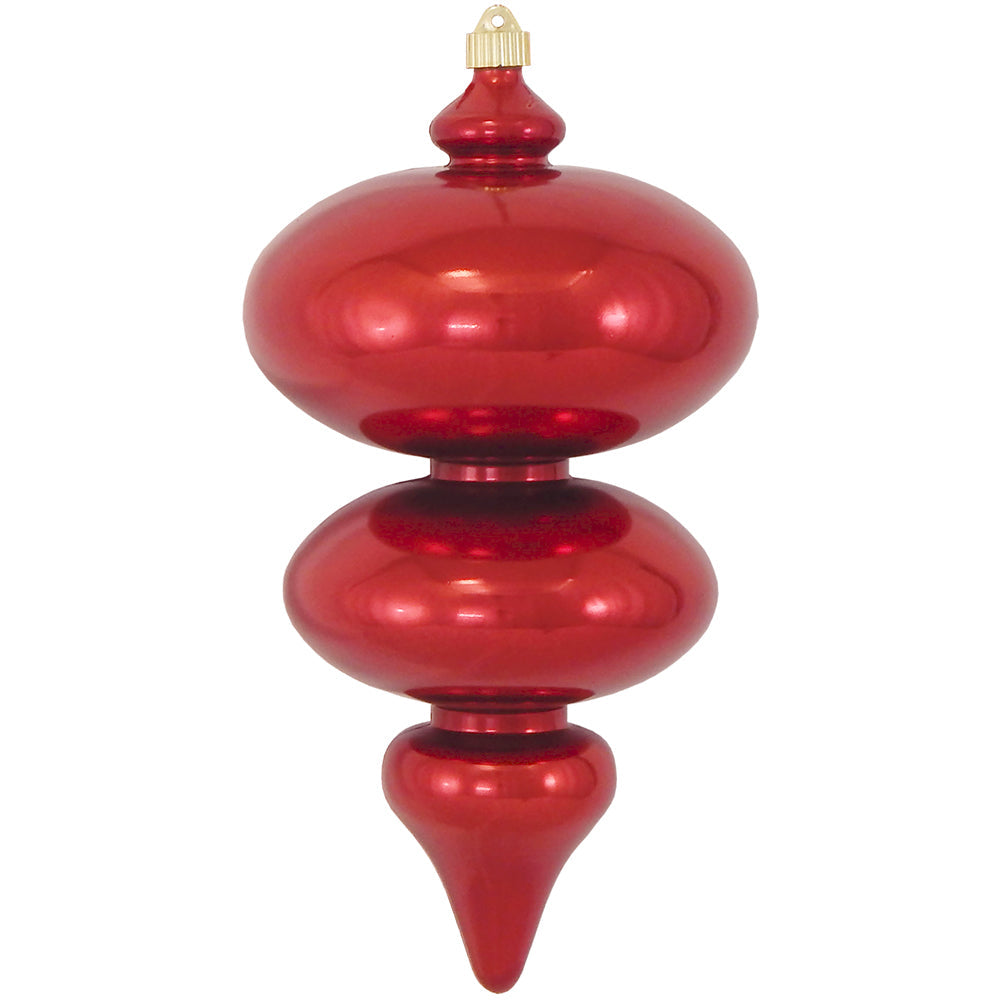 15" (380mm) Giant Commercial Shatterproof Finials, Sonic Red, Case, 4 Pieces
