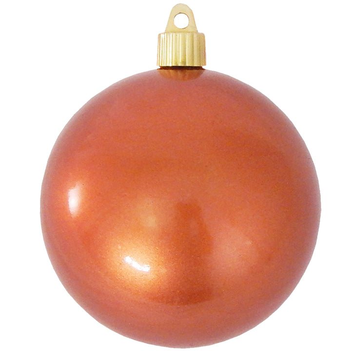 4" (100mm) Commercial Shatterproof Ball Ornament, Candy Copper, 4 per Bag, 12 Bags per Case, 48 Pieces
