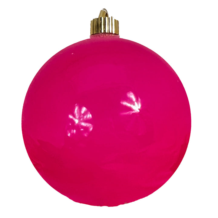 6" (150mm) Large Commercial Shatterproof Ball Ornaments, Dragon Fruit Pink, 1/Box, 12/Case, 12 Pieces