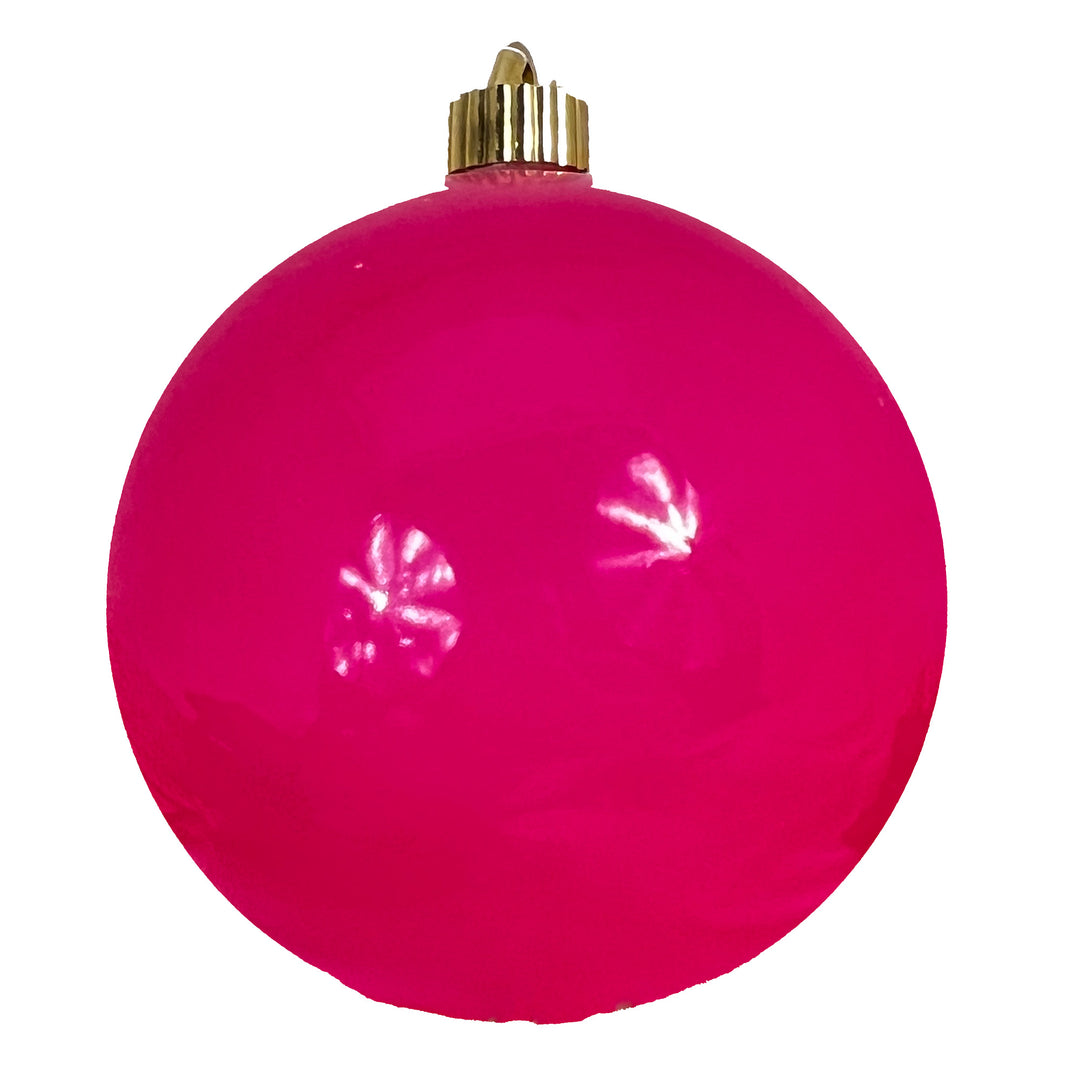 6" (150mm) Large Commercial Shatterproof Ball Ornaments, Dragon Fruit Pink, 1/Box, 12/Case, 12 Pieces