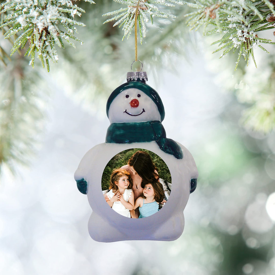 5" (127mm) Snowman with Emerald Green Hat and Scarf Figurine Ornaments, 1/Box, 12/Case, 12 Pieces