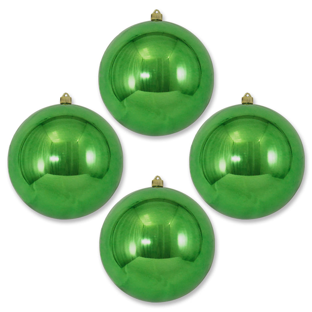 10" (250mm) Giant Commercial Shatterproof Ball Ornament, Limeade, Case, 4 Pieces