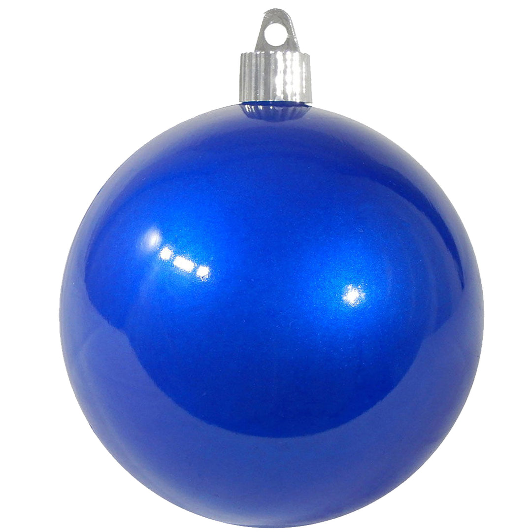 4" (100mm) Commercial Shatterproof Ball Ornament, Candy Blue, 4 per Bag, 12 Bags per Case, 48 Pieces