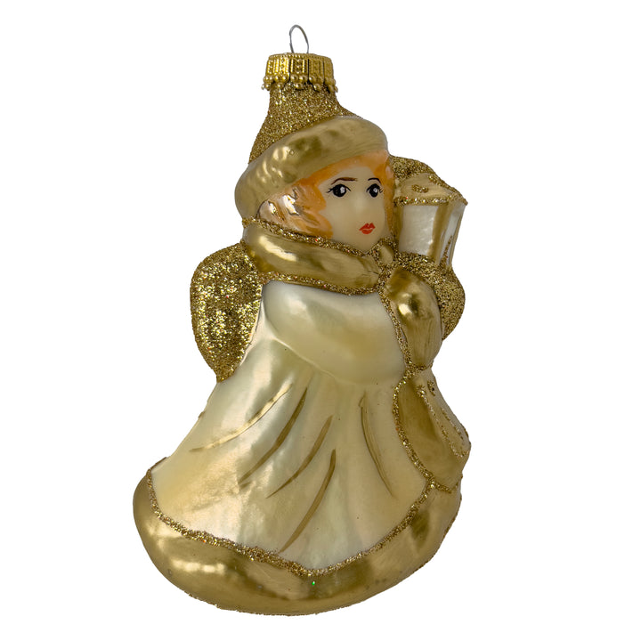5" (13cm) Enchanted Gold Angel with Lantern Figurine Ornaments, 1/Box, 6/Case, 6 Pieces