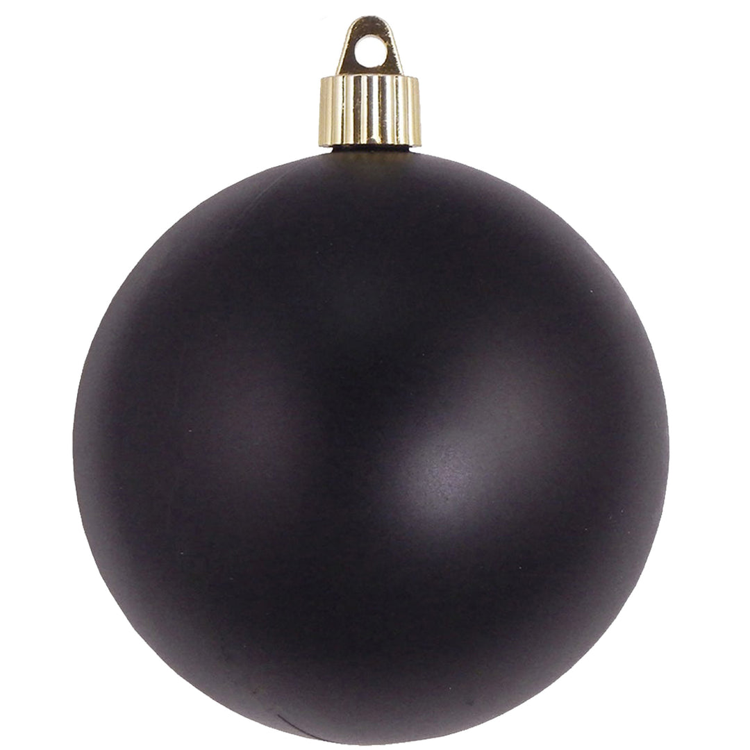 4" (100mm) Commercial Shatterproof Ball Ornament, Matte Soot, 4 per Bag, 12 Bags per Case, 48 Pieces