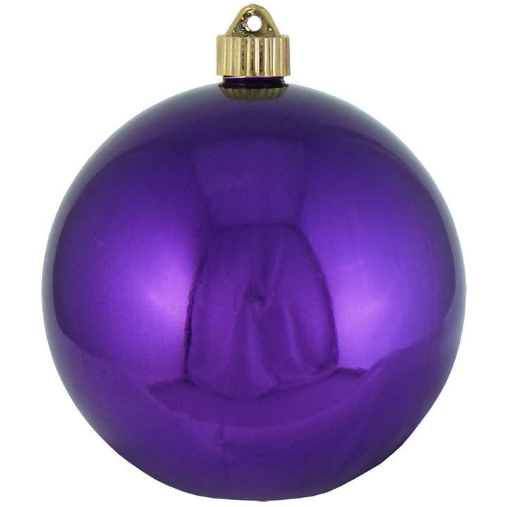 6" (150mm) Commercial Shatterproof Ball Ornament, Shiny Vivacious Purple, 2 per Bag, 6 Bags per Case, 12 Pieces