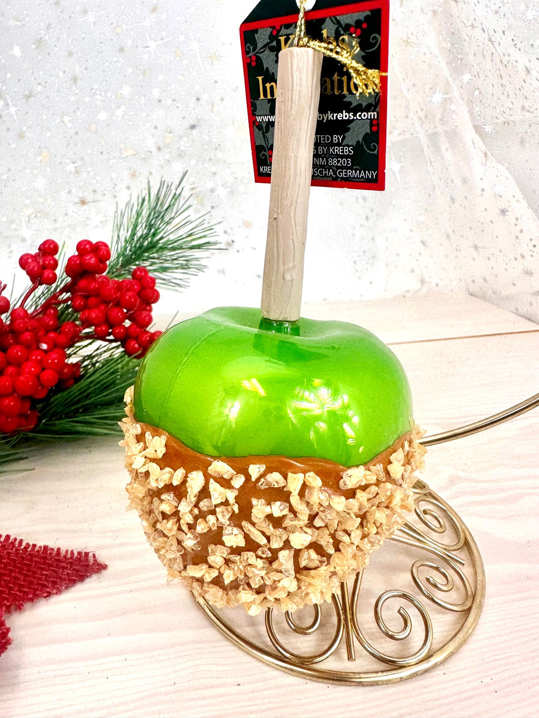 6" (150mm) Caramel Apple Figurine Ornaments, 1/Box, 6/Case, 6 Pieces
