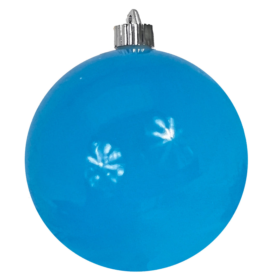 6" (150mm) Large Commercial Shatterproof Ball Ornaments, Pool Blue, 1/Box, 12/Case, 12 Pieces