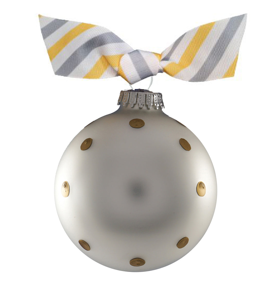 3 1/4" (80mm) Personalizable Hugs Specialty Gift Ornaments, Silver Pearl Ornament with Hockey Champ