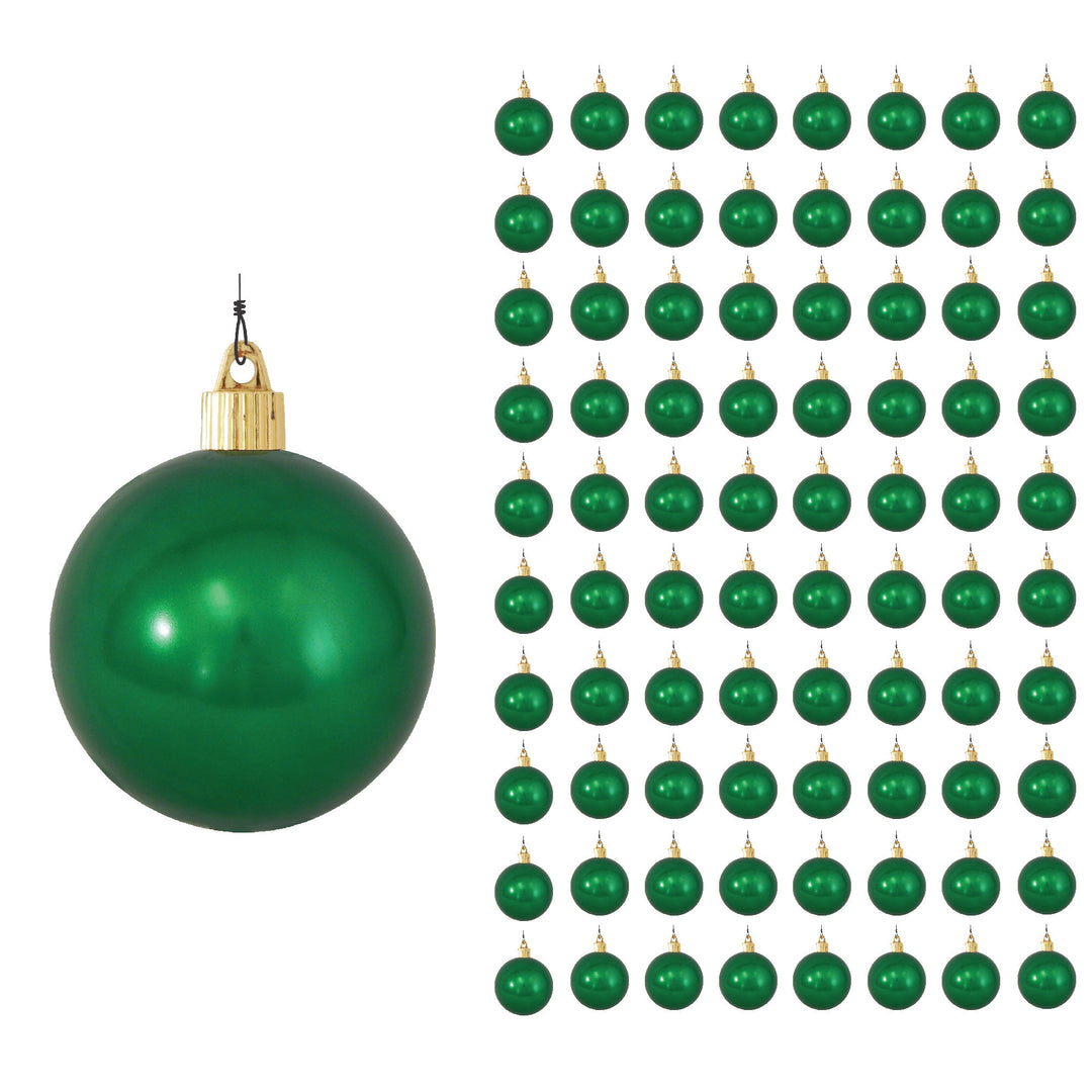 3 1/4" (80mm) Commercial Pre-Wired Shatterproof Ball Ornament, Vivacious Purple, Case, 80 Pieces