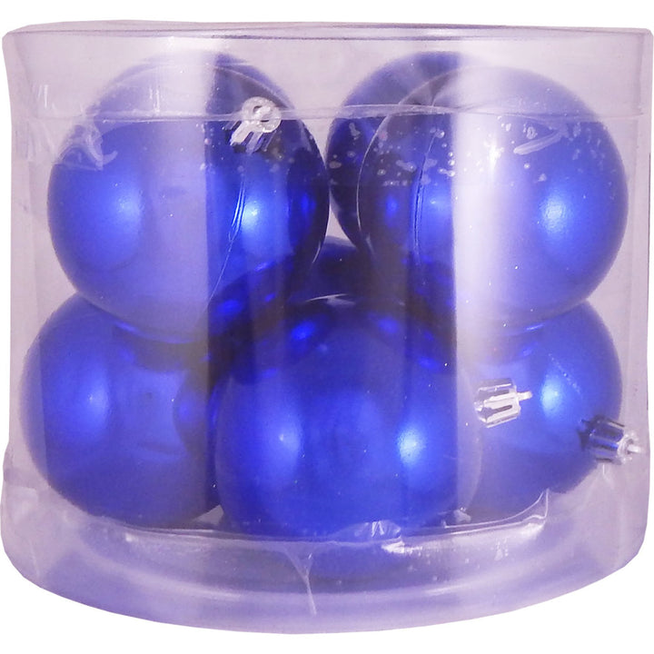 3 1/4" (80mm) Commercial Shatterproof Ball Ornament, Azure Blue, Case, 80 Pieces