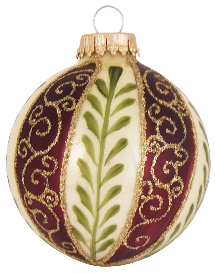 Assorted Sizes Glass Finials, Gold/Red Multi, 12/Box, 4/Case, 48 Pieces