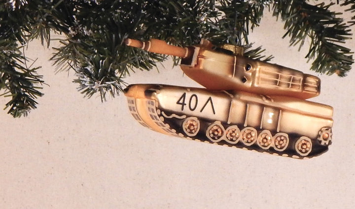 5 3/4" (146mm) Army Tank Figurine Ornaments, 1/Box, 6/Case, 6 Pieces