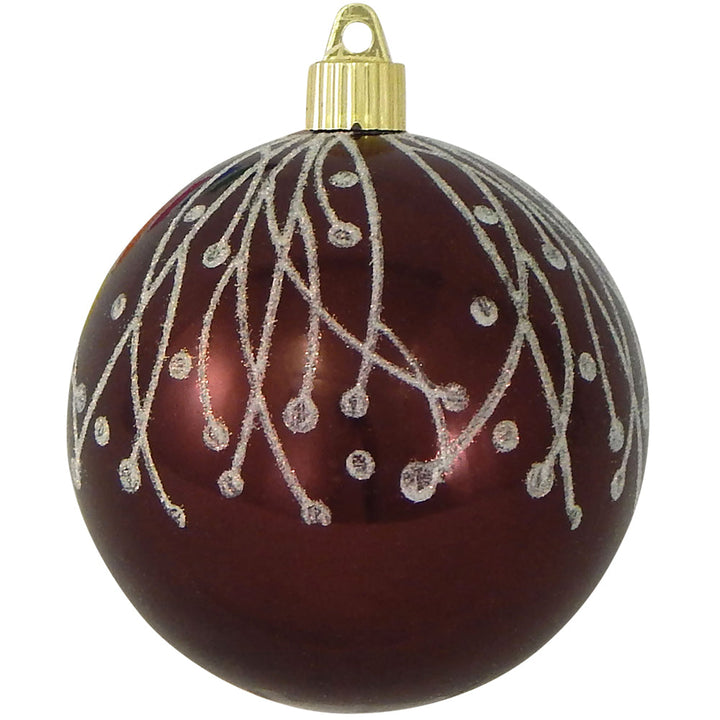 4" (100mm) Large Commercial Shatterproof Ball Ornament, Hot Java, Case, 24 Pieces