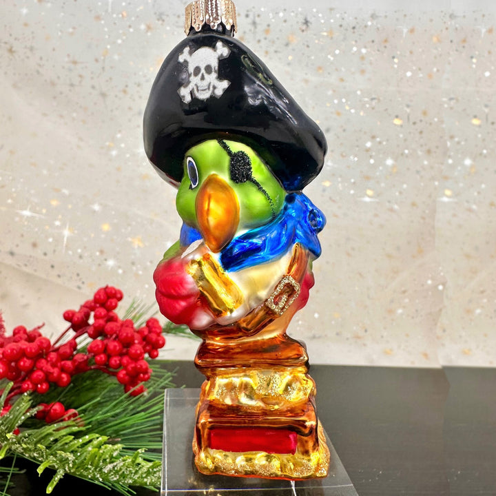 4 3/4" (95mm) Pirate Parrot Figurine Ornaments, 1/Box, 6/Case, 6 Pieces