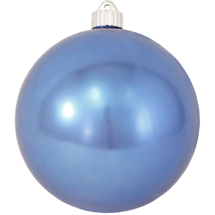 6" (150mm) Commercial Shatterproof Ball Ornament, Shiny Polar Blue, 2 per Bag, 6 Bags per Case, 12 Pieces