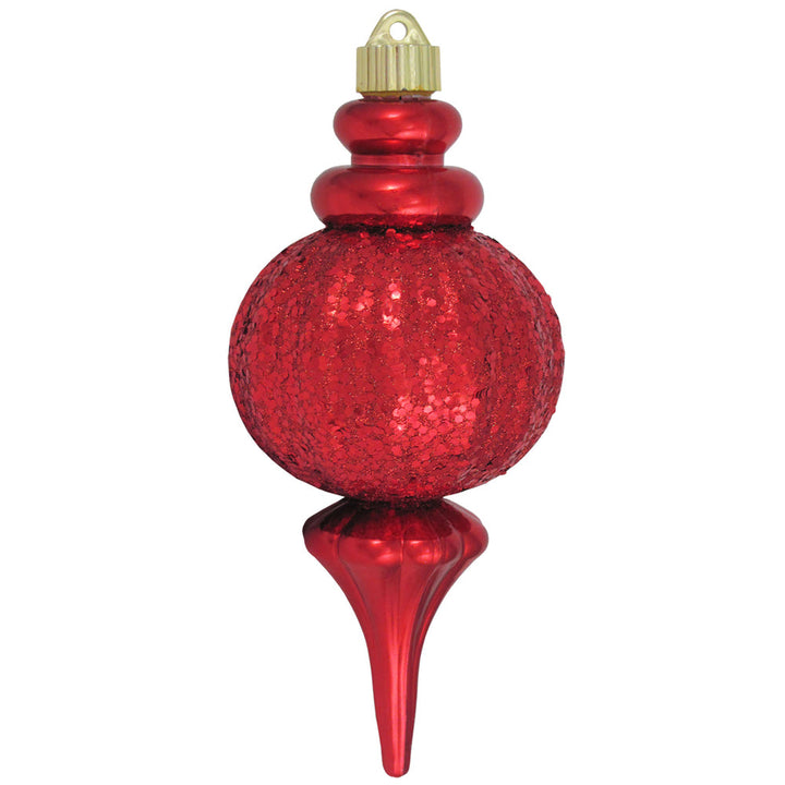 8 2/3" (220mm) Large Commercial Shatterproof Finials, Sonic Red , Case, 12 Pieces