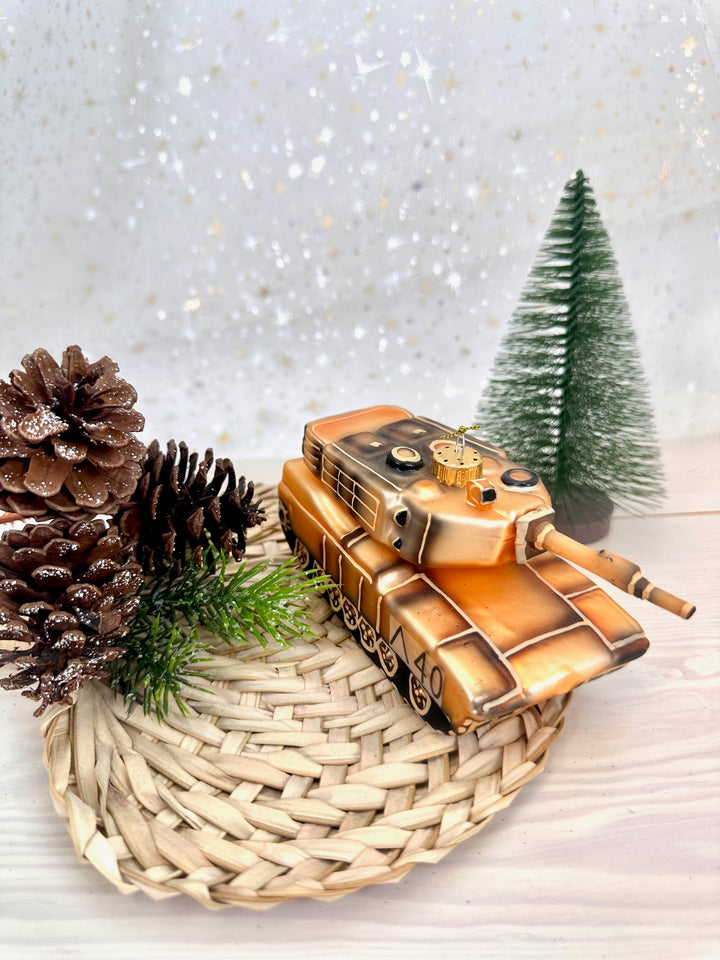 5 3/4" (146mm) Army Tank Figurine Ornaments, 1/Box, 6/Case, 6 Pieces