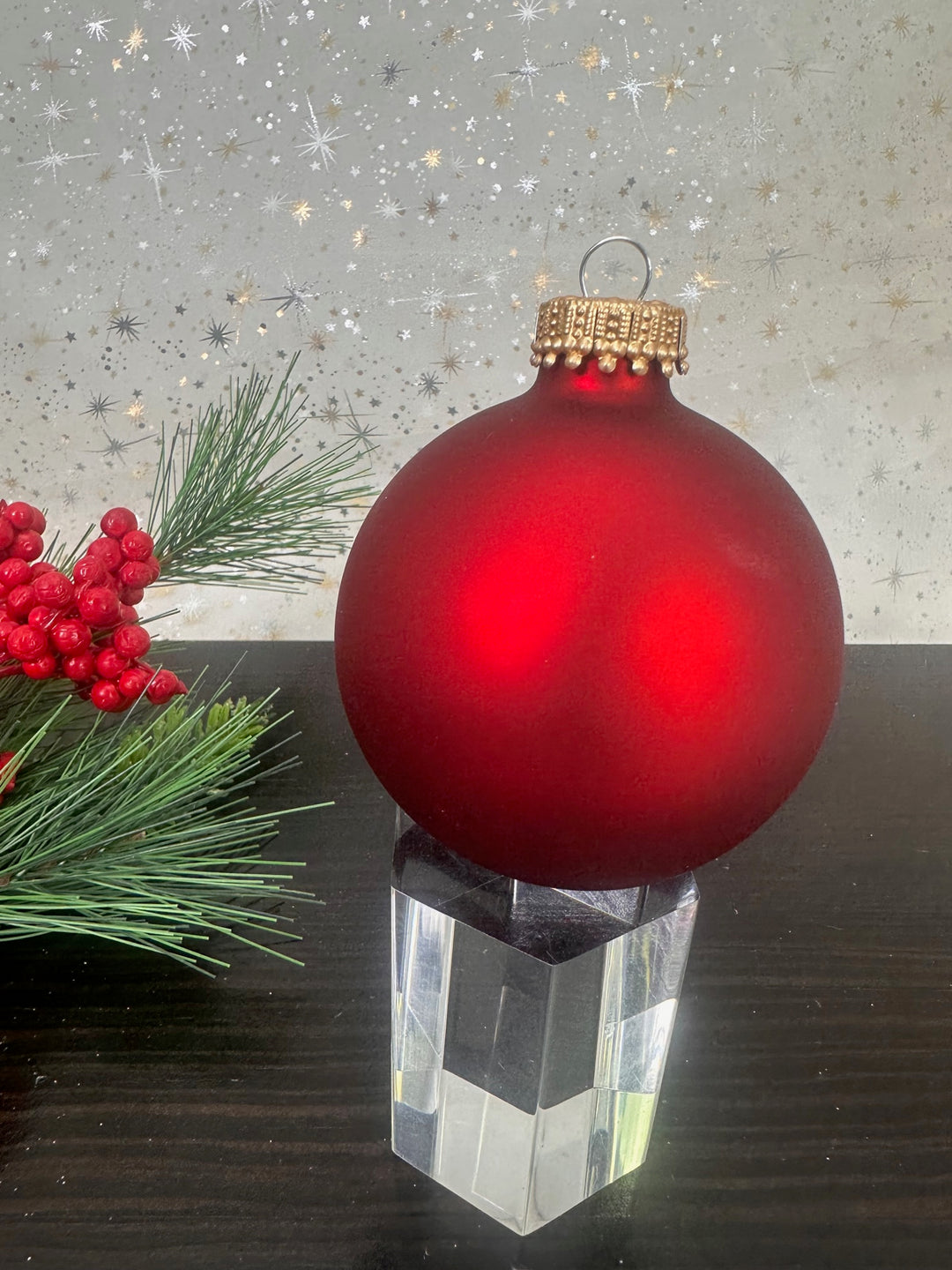 2 5/8" (67mm) Ball Ornaments, Red Romance Variety Set, 12/Box, 12/Case, 144 Pieces