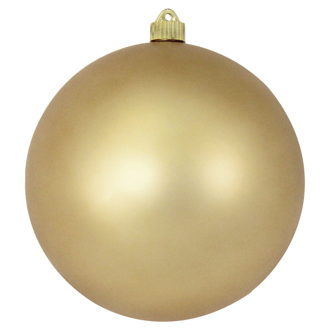 8" (200mm) Giant Commercial Shatterproof Ball Ornament, Gold Dust, Case, 6 Pieces