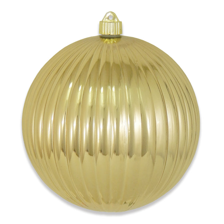 8" (200mm) Giant Commercial Shatterproof Ball Ornament, Gilded Gold, Case, 6 Pieces