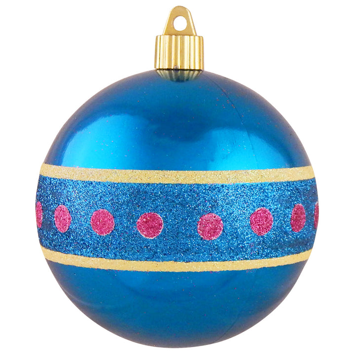 4" (100mm) Large Commercial Shatterproof Ball Ornament, Balmy Seas, Case, 24 Pieces