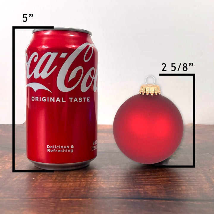 2 5/8" (67mm) Ball Ornaments, Gold with Night Before Christmas Variety Set, 12/Box, 12/Case, 144 Pieces
