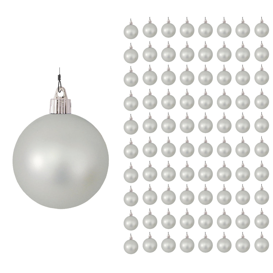 3 1/4" (80mm) Commercial Pre-Wired Shatterproof Ball Ornament, Vivacious Purple, Case, 80 Pieces