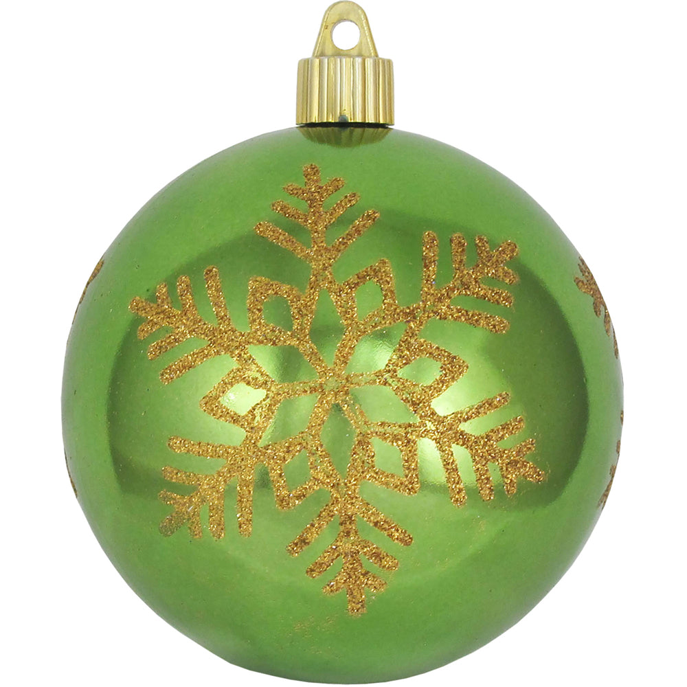 4" (100mm) Large Commercial Shatterproof Ball Ornament, Limeade, Case, 24 Pieces